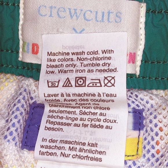 Crewcuts x Kids Made Modern Blue Candy Print Swim Trunks Size 10 - Picture 11 of 12